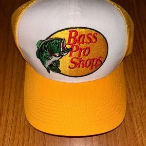 Bass Pro Shops Yellow and White Logo Cap